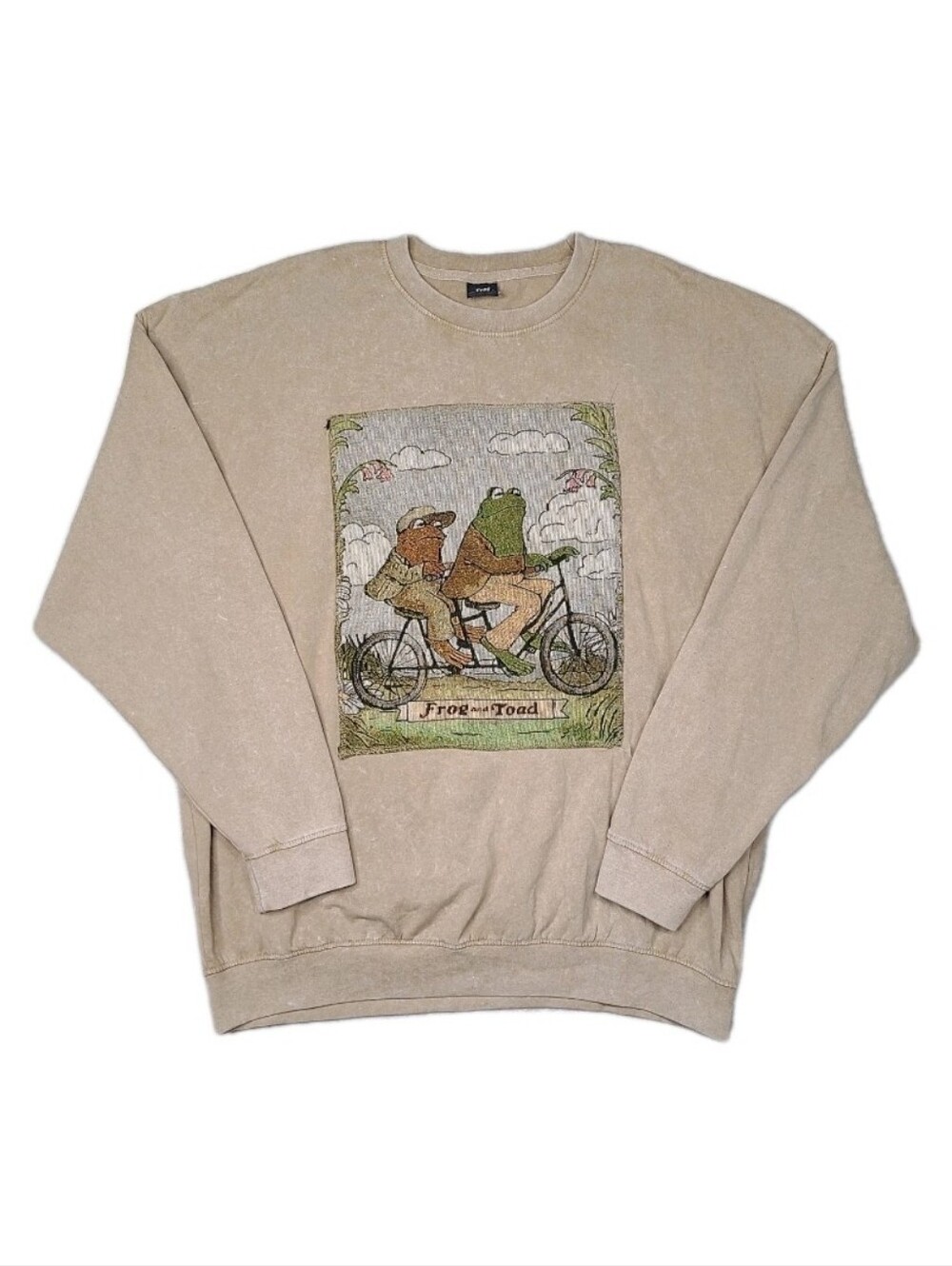 Frog and Toad Vintage Classic 1972 Book Cover Tapestry Crewneck Sweatshirt XL